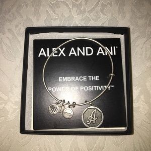 Alex and Ani “A” Silver Bracelet
